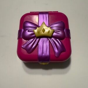 Pink Jewelry Box with Purple Ribbon and Gold Crown